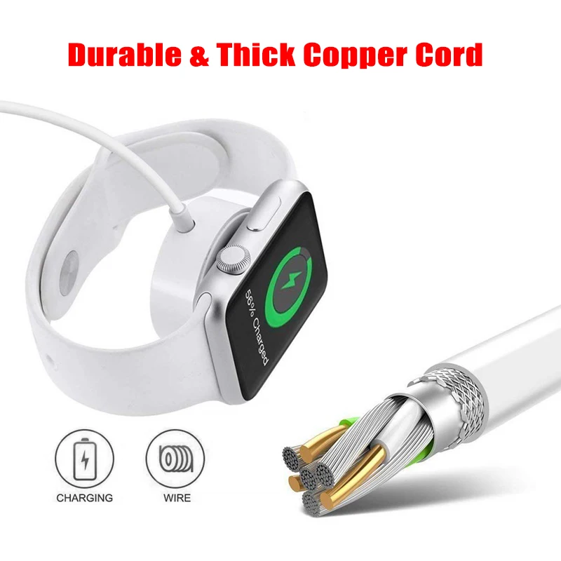 Fast Wireless Charger for Apple Watch 1/2/3/4 USB Quick Charging Magnetic Charging Cable for Apple Watch Charger Adapter
Fast Wireless Charger for Apple Watch 1/2/3/4 USB Quick Charging Magnetic Charging Cable for Apple Watch Charger Adapter