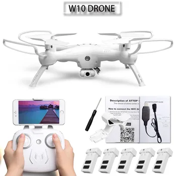 Attop W10 RC Drone with 480P/720P HD Camera Wifi FPV Gravity sensing / voice control Surround Mode Altitude Hold RC Quadcopter
Attop W10 RC Drone with 480P/720P HD Camera Wifi FPV Gravity sensing / voice control Surround Mode Altitude Hold RC Quadcopter