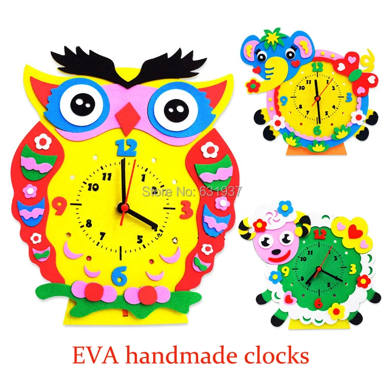 3D Puzzle EVA Manual Cartoon Clock Drawing Stickers Big Size Diy Paper Baby Toys For Children Creative sticker Educational Toy
3D Puzzle EVA Manual Cartoon Clock Drawing Stickers Big Size Diy Paper Baby Toys For Children Creative sticker Educational Toy