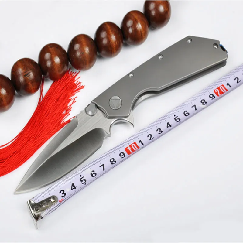High Quality 58-60HRC D2 blade TC4 titanium alloy handle folding knife outdoor camping survival tool gift Tactical utility knife
High Quality 58-60HRC D2 blade TC4 titanium alloy handle folding knife outdoor camping survival tool gift Tactical utility knife