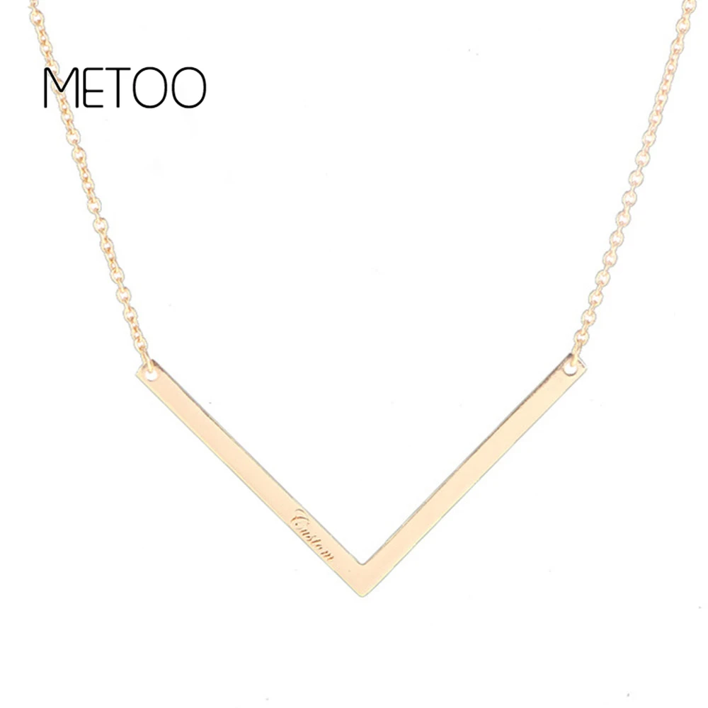 METOO New Dress Pendant Necklace Gold Chain V Shape Custom Name Necklace for Women Kids I Love You Mom Necklace
METOO New Dress Pendant Necklace Gold Chain V Shape Custom Name Necklace for Women Kids I Love You Mom Necklace
