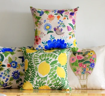 Wholesales Linen Pillow Cover Cushion Cover Gardon floral Birds Lemon Balloon Home Decorative Pillow Case 45x45cm
Wholesales Linen Pillow Cover Cushion Cover Gardon floral Birds Lemon Balloon Home Decorative Pillow Case 45x45cm