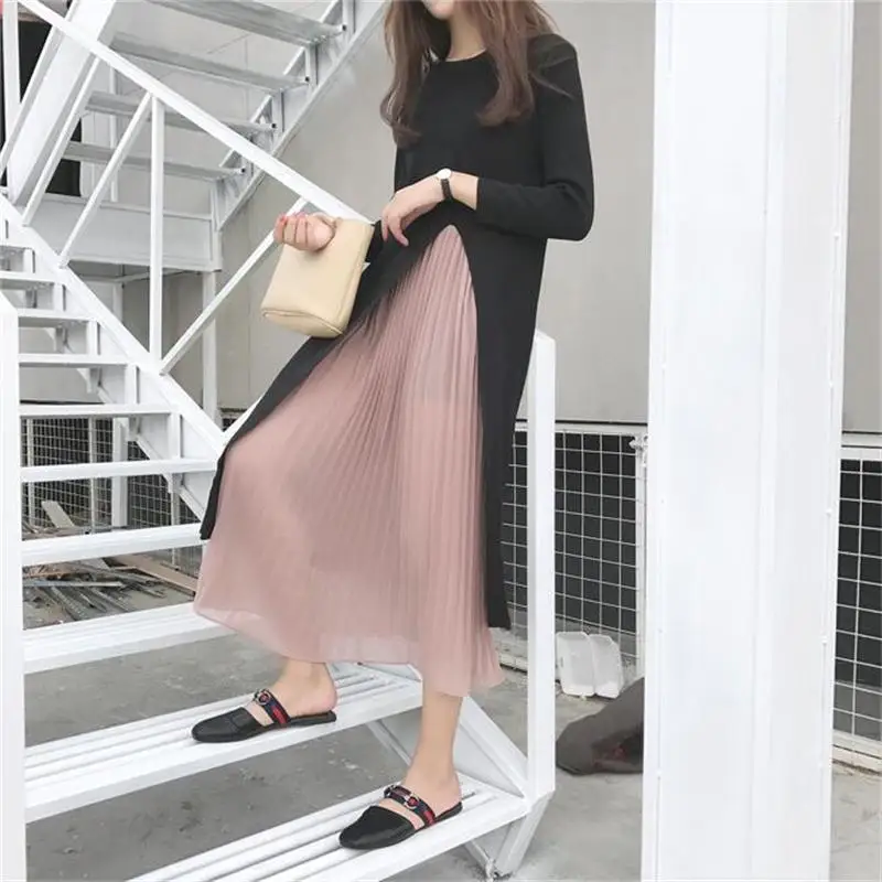 women's clothing 2019 new woman spring atuumn high slit ruffle fake two piece knitted sweaters dresses irregular chiffon dress
women's clothing 2019 new woman spring atuumn high slit ruffle fake two piece knitted sweaters dresses irregular chiffon dress