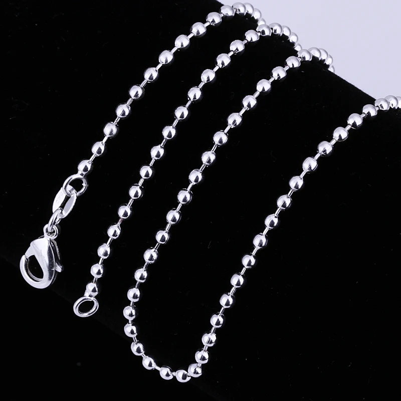 Bestseller Classic 925 Sterling Silver Jewelry 2mm Wide Beaded Chain Ladies DIY Accessories Free Shipping Express Delivery
Bestseller Classic 925 Sterling Silver Jewelry 2mm Wide Beaded Chain Ladies DIY Accessories Free Shipping Express Delivery