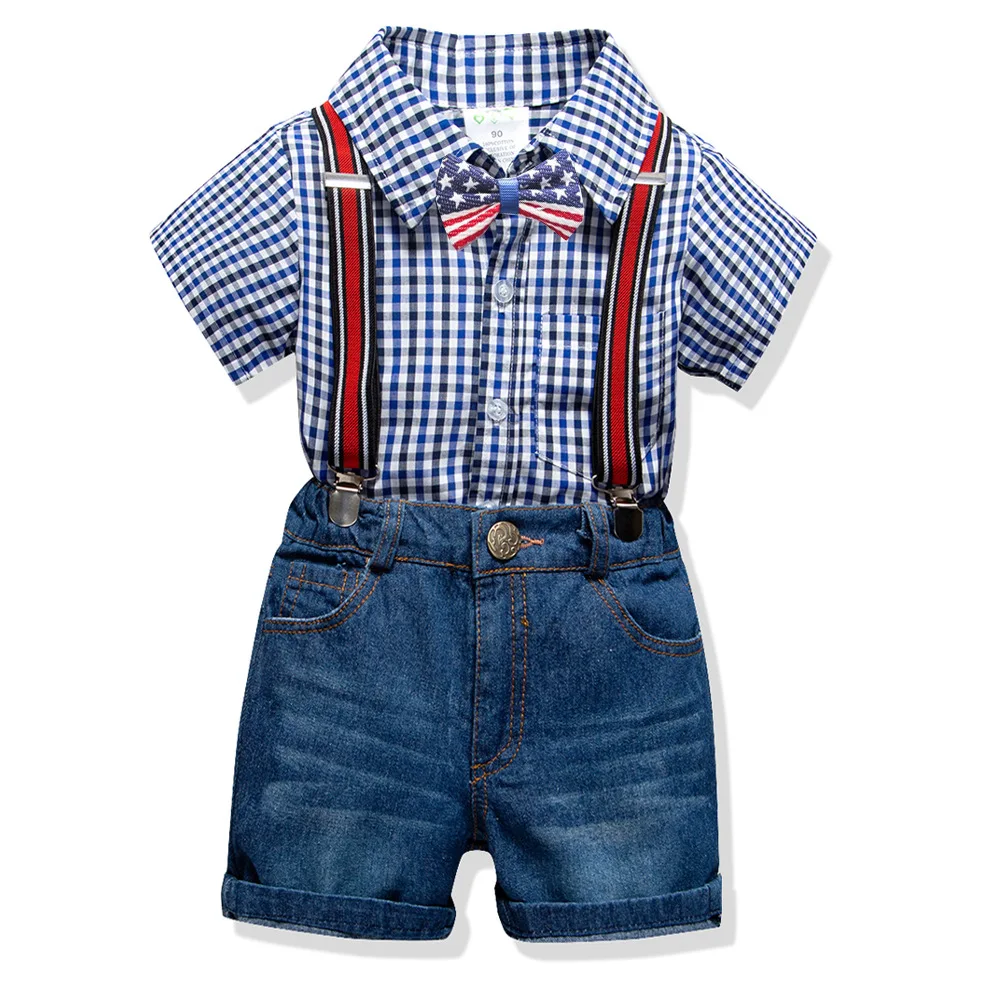 HI&JUBER Boy Clothing Sets Summer Toddler Kids Boys Clothes Suit Plaid Shirt+Denim Shorts 2PCS Outfits Sets Child Boy Clothing
HI&JUBER Boy Clothing Sets Summer Toddler Kids Boys Clothes Suit Plaid Shirt+Denim Shorts 2PCS Outfits Sets Child Boy Clothing