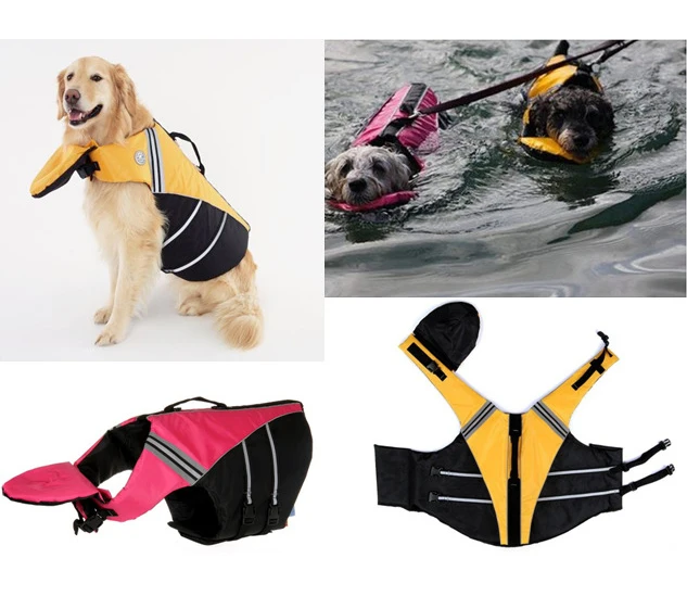 Image Pet Safety Vests Coat Flotation Dog Life Jacket Aid Buoyancy Swimming  Safety Vest  Products Supplies Free Shipping