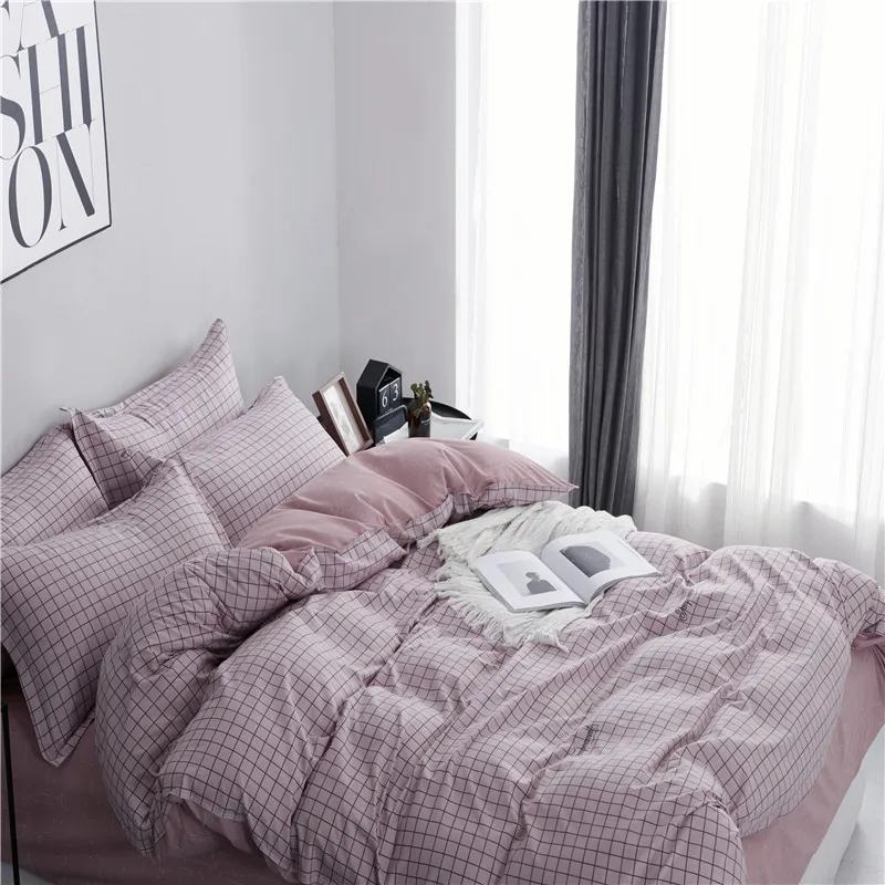 Pink Small Plaid Pattern Bedding Sets Full King Twin Queen King Size 4Pcs Bed Sheet Duvet Cover Set Pillowcase Without Comforter
Pink Small Plaid Pattern Bedding Sets Full King Twin Queen King Size 4Pcs Bed Sheet Duvet Cover Set Pillowcase Without Comforter