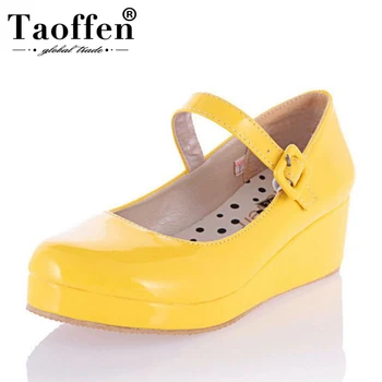 TAOFFEN Size 34-47 Women High Wedges Shoes Woman Round Toe Ankle Strap Buckle Pumps Platform Fashion Lady Office Daily Footwear
TAOFFEN Size 34-47 Women High Wedges Shoes Woman Round Toe Ankle Strap Buckle Pumps Platform Fashion Lady Office Daily Footwear
