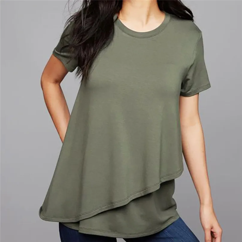 Short Sleeve Summer Maternity Nursing Tops Polyester Breastfeeding Solid Simple Clothes Easy To Feed Baby Can Be Worn Outside4JJ
Short Sleeve Summer Maternity Nursing Tops Polyester Breastfeeding Solid Simple Clothes Easy To Feed Baby Can Be Worn Outside4JJ