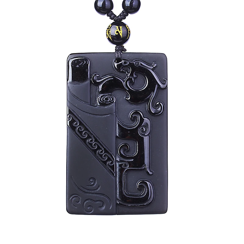 Black Obsidian Necklace Pendant Obsidian Ancient Dragon Jade Pendant Jade Jewelry Men's Jewelry Women's Jewelry
Black Obsidian Necklace Pendant Obsidian Ancient Dragon Jade Pendant Jade Jewelry Men's Jewelry Women's Jewelry