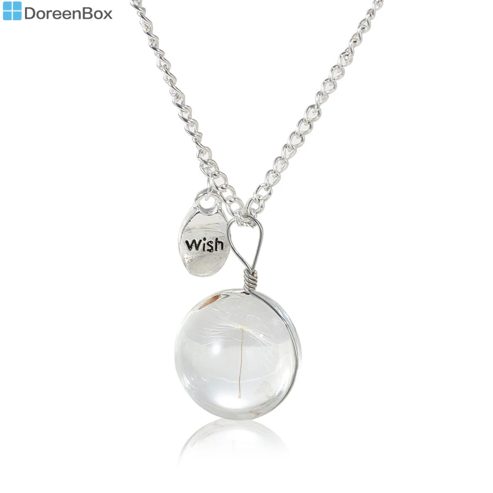 Doreen Box handmade New Airy Real Dandelion Necklace Make One Wish! Real dandelion seed in glass long necklace and WISH charm
Doreen Box handmade New Airy Real Dandelion Necklace Make One Wish! Real dandelion seed in glass long necklace and WISH charm