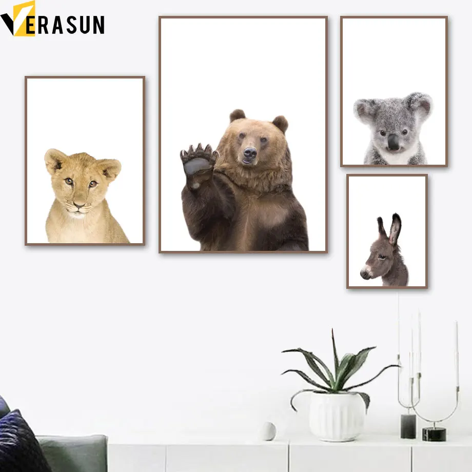 Donkey Lion Cub Bear Koala Animals Wall Art Canvas Painting Nordic Posters And Prints Wall Pictures Living Room Kids Room Decor
Donkey Lion Cub Bear Koala Animals Wall Art Canvas Painting Nordic Posters And Prints Wall Pictures Living Room Kids Room Decor