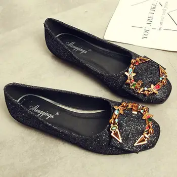 Rhinestones Single Shoe Women Crystal Flat Shoes Ladies Summer Oafers Lazy Boat Shoes Women Large Sizes Sequins Shallow Flats
Rhinestones Single Shoe Women Crystal Flat Shoes Ladies Summer Oafers Lazy Boat Shoes Women Large Sizes Sequins Shallow Flats