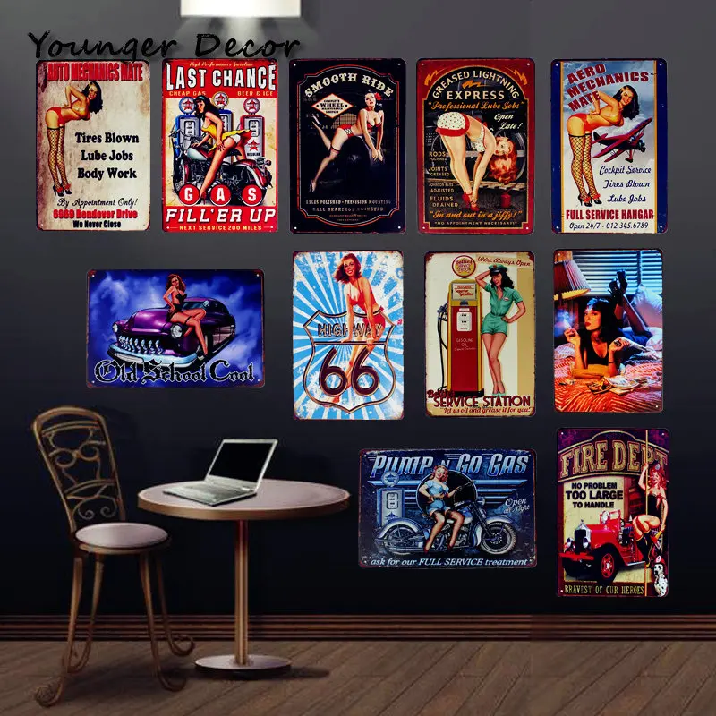 Sexy Lady With Car Gas Motor Oil Wall Decor Smooth Ride Retro Metal Signs Pub Bar Home Art Gift Classic Garage Plaques YA101
Sexy Lady With Car Gas Motor Oil Wall Decor Smooth Ride Retro Metal Signs Pub Bar Home Art Gift Classic Garage Plaques YA101