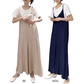 2 Colors Solid Summer Linen Long Wide Leg Jumpsuits & Rompers Cotton SlingSoild Bib Women Casual Loose Ankle-Length Pant
2 Colors Solid Summer Linen Long Wide Leg Jumpsuits & Rompers Cotton SlingSoild Bib Women Casual Loose Ankle-Length Pant