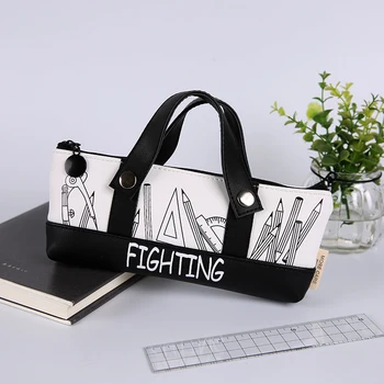 1PC Creative Korean Stationery Handle Pencil Bag Large Capacity Brief Strokes Student Birthday Gift Pencil Case School Supplies
1PC Creative Korean Stationery Handle Pencil Bag Large Capacity Brief Strokes Student Birthday Gift Pencil Case School Supplies