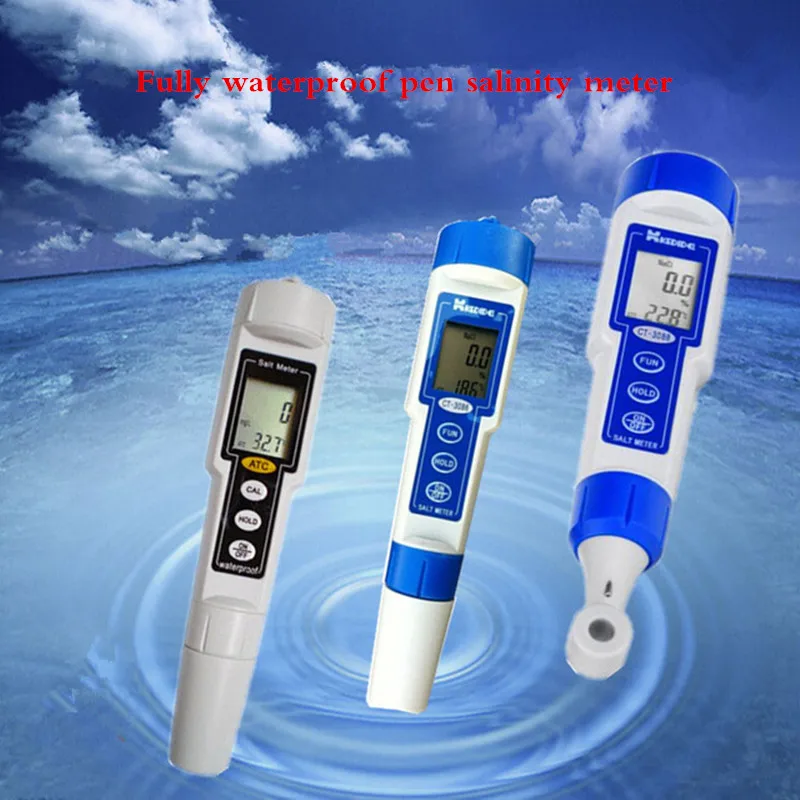 Digital Salt Meter CT-3081 Waterproof Pocket Pen-Type Salinity Tester Measure Water Quality Meters Monitor
Digital Salt Meter CT-3081 Waterproof Pocket Pen-Type Salinity Tester Measure Water Quality Meters Monitor