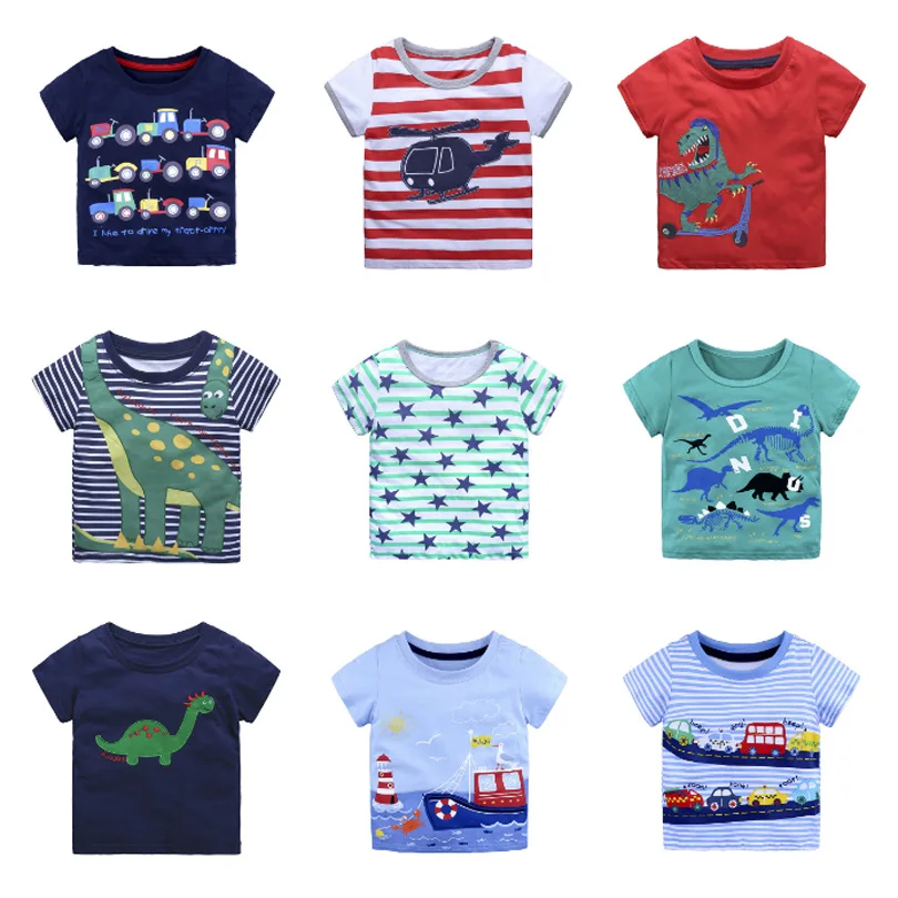 2019 Children Animals T-shirt Tops Kids Baby Boys Clothing Cotton T Shirts Summer Clothes Cartoon Dinosaur Car Boat Striped Tee
2019 Children Animals T-shirt Tops Kids Baby Boys Clothing Cotton T Shirts Summer Clothes Cartoon Dinosaur Car Boat Striped Tee