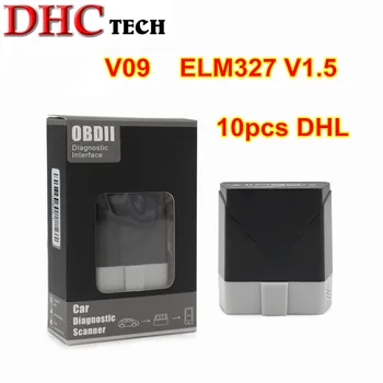10pcs DHL V09 ELM327 V1.5 Car Diagnostic tool Interface Bluetooth elm327 OBDII obd2 Code Reader Scanner For Android IOS
10pcs DHL V09 ELM327 V1.5 Car Diagnostic tool Interface Bluetooth elm327 OBDII obd2 Code Reader Scanner For Android IOS