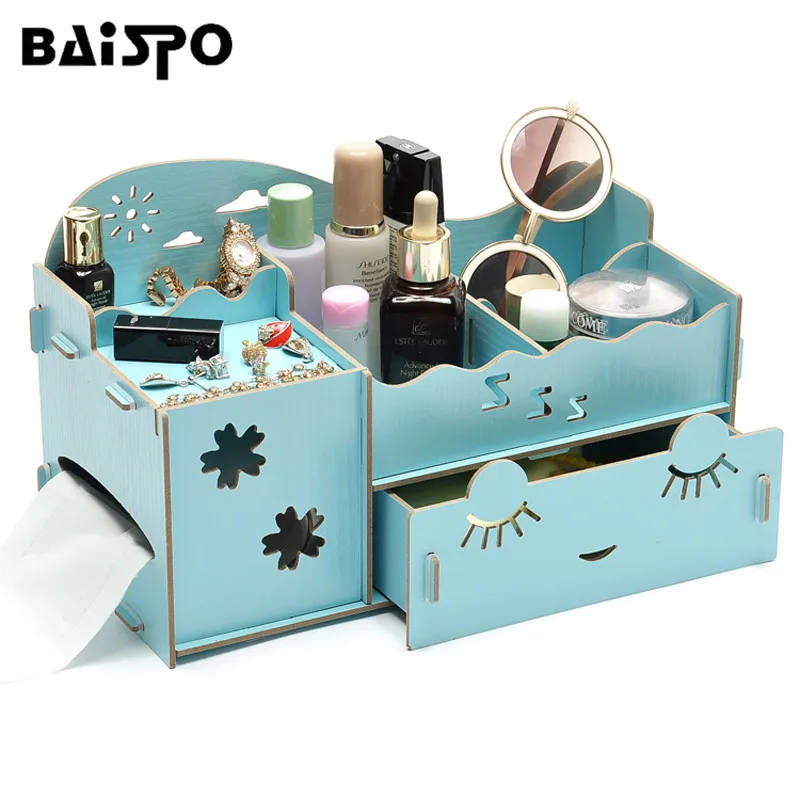 BAISPO Storage Box Make Up Organizer 3 Drawers Wooden Storage Box Admission Boxes Jewelry Stationery W-511
BAISPO Storage Box Make Up Organizer 3 Drawers Wooden Storage Box Admission Boxes Jewelry Stationery W-511
