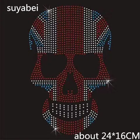 Colorful skull hot fix rhinestone transfer motifs iron on applique patches iron on crystal transfers design for coat
Colorful skull hot fix rhinestone transfer motifs iron on applique patches iron on crystal transfers design for coat