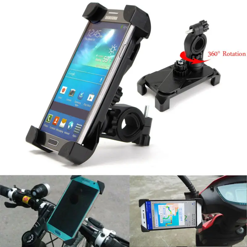 

MTB Bicycle 360 Degree Rotation Phone Holder Universal Handlebar Mount Support Case Bracket For Mobile Phone Cellphone GPS Hot