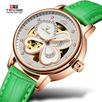 Hollow Flower Women Automatic Skeleton Mechanical Watches Rose Gold Ladies Clock Wristwatch TEVISE reloj mujer relogio femenino 
Hollow Flower Women Automatic Skeleton Mechanical Watches Rose Gold Ladies Clock Wristwatch TEVISE reloj mujer relogio femenino