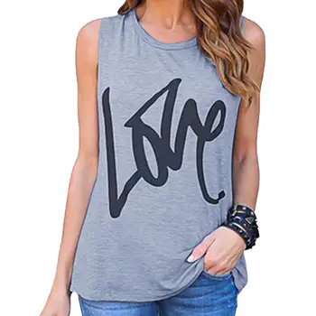 Tops Summer Basic Solid T-shirt Women Casual Women Love Print O Neck Sleeveless T-Shirt Tops Tee-Shirts Female Tops Women 2020
Tops Summer Basic Solid T-shirt Women Casual Women Love Print O Neck Sleeveless T-Shirt Tops Tee-Shirts Female Tops Women 2020