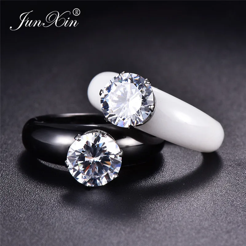 Junxin Black/White Ceramic Rings For Men Women Hiphop Rhinestone Crystal Ring Promise Wedding Rings Retro Jewelry Accessories
Junxin Black/White Ceramic Rings For Men Women Hiphop Rhinestone Crystal Ring Promise Wedding Rings Retro Jewelry Accessories