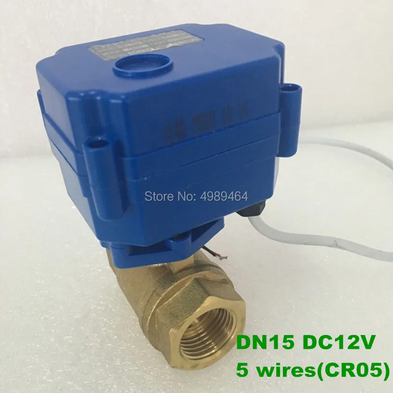 1/2" Electric ball valve, DC 12V Motorized valve with 5 wires(CR 05), DN15 Electric valve with for water heater free shipping
1/2" Electric ball valve, DC 12V Motorized valve with 5 wires(CR 05), DN15 Electric valve with for water heater free shipping
