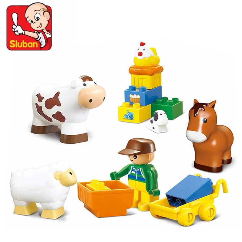 Mailackers Sluban Happy Farm 13Pcs Blocks Set Sale Pasture Animal Cow Horse Sheep Dog Building Block Brick Toys
Mailackers Sluban Happy Farm 13Pcs Blocks Set Sale Pasture Animal Cow Horse Sheep Dog Building Block Brick Toys