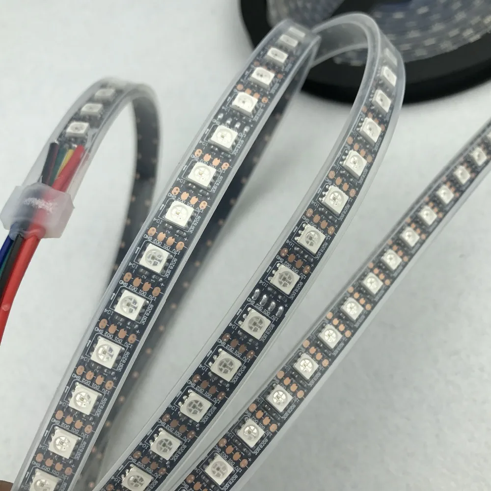 GS8208(similar to WS2811 WS2813)DC12V addressable full color RGB 5050 LED strip;90leds/m;4m;waterproof in silicon tube;BLACK PCB
GS8208(similar to WS2811 WS2813)DC12V addressable full color RGB 5050 LED strip;90leds/m;4m;waterproof in silicon tube;BLACK PCB