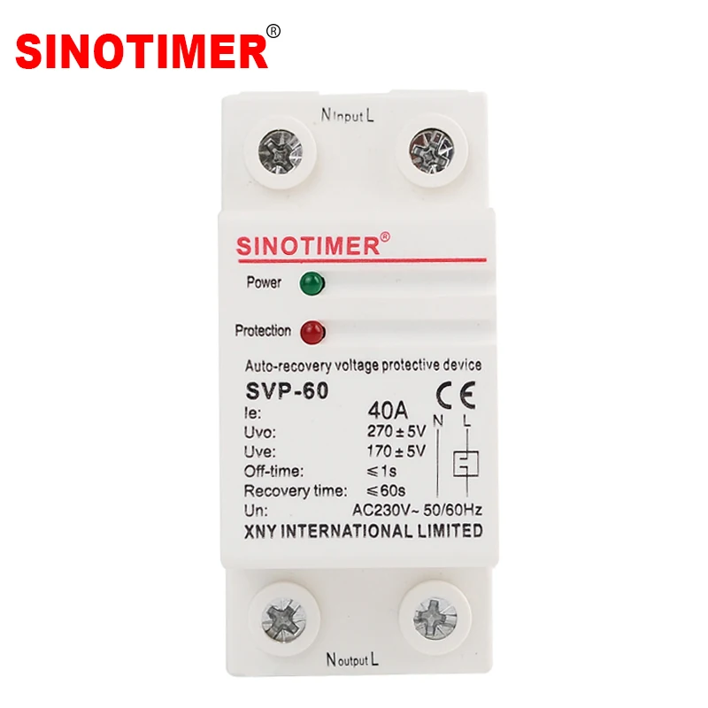 230V AC 40A Din Rail Automatic Recovery Reconnect Over Under Voltage Relay Protective Device Breaker Voltage Protector
230V AC 40A Din Rail Automatic Recovery Reconnect Over Under Voltage Relay Protective Device Breaker Voltage Protector