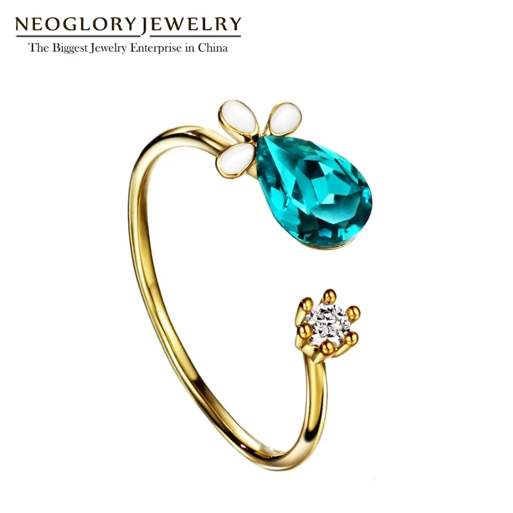 Neoglory Austria Crystal Blue Zirconia Light Yellow Gold Color Adjustable Rings Gifts For Women Fashion Jewelry 2019 New
Neoglory Austria Crystal Blue Zirconia Light Yellow Gold Color Adjustable Rings Gifts For Women Fashion Jewelry 2019 New