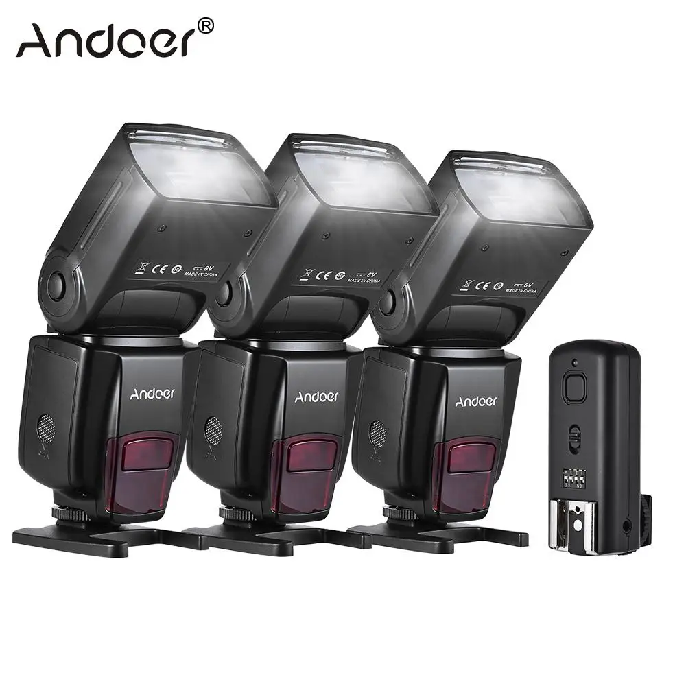Andoer AD560 IV Universal 2.4G Wireless On-camera Slave Speedlite GN50*3+Flash Trigger for Canon Nikon Sony A7 Series DSLR*1
Andoer AD560 IV Universal 2.4G Wireless On-camera Slave Speedlite GN50*3+Flash Trigger for Canon Nikon Sony A7 Series DSLR*1