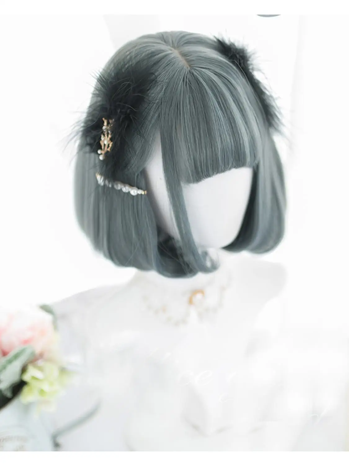 Cosplaysalon H762457 30CM Lolita Mixed Grey Blue Ombre Bob Bangs Synthetic Heat Resistant Cute Cosplay Wig+Cap
Cosplaysalon H762457 30CM Lolita Mixed Grey Blue Ombre Bob Bangs Synthetic Heat Resistant Cute Cosplay Wig+Cap