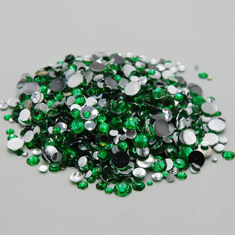 Apparel decoration Round Acrylic Glue On rhinestone Green Zircon Color Mixed Sizes Flat Back Nail Art Strass Chaton Clothes
Apparel decoration Round Acrylic Glue On rhinestone Green Zircon Color Mixed Sizes Flat Back Nail Art Strass Chaton Clothes