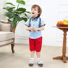 gentleman baby boy summer clothes boys tie shirt set bule short sleeve plaid lapal shirt with tie bow suit for child free ship
gentleman baby boy summer clothes boys tie shirt set bule short sleeve plaid lapal shirt with tie bow suit for child free ship