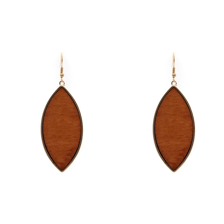 2018 New alloy simple hollow out Leaf shape Wood geometric dangle earrings for women
2018 New alloy simple hollow out Leaf shape Wood geometric dangle earrings for women