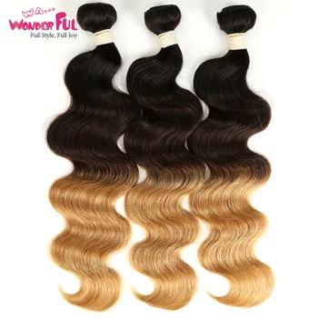 WA...Wonderful 3 Tone Ombre Brazilian Body Wave Hair 1/3/4 Bundles100% Human Hair Weave Bundles Non Remy Hair Extensions 1B/4/27
WA...Wonderful 3 Tone Ombre Brazilian Body Wave Hair 1/3/4 Bundles100% Human Hair Weave Bundles Non Remy Hair Extensions 1B/4/27