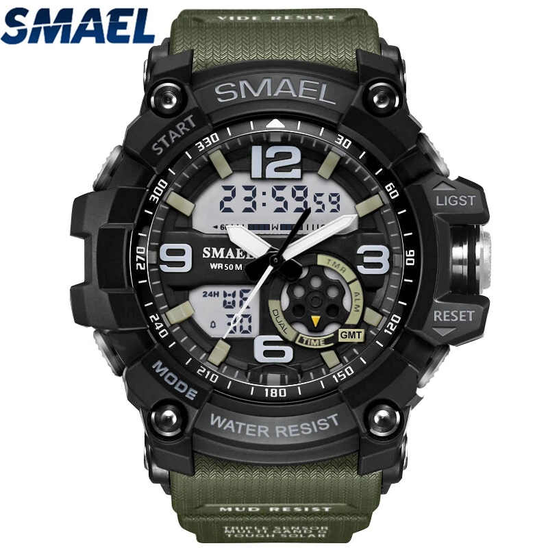 Mens Watches Top Brand Luxury SMAEL LED Digital Watch Men Sport Military S Shock Resistant Analog Quartz Watch Relogio Masculino
Mens Watches Top Brand Luxury SMAEL LED Digital Watch Men Sport Military S Shock Resistant Analog Quartz Watch Relogio Masculino