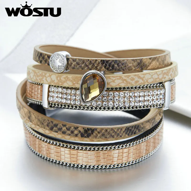 WOSTU Fashion Leather Cuff Bracelet Braided Strands Bracelets Bangle Jewelry With Magnetic For Women Men Party Jewelry FC0362
WOSTU Fashion Leather Cuff Bracelet Braided Strands Bracelets Bangle Jewelry With Magnetic For Women Men Party Jewelry FC0362