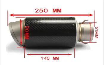 Motorcycle For Honda Ducati KTM kAWASAKI Exhaust moto 51mm 250mm Length pipe Universal Exhaust Muffler Pipe escape Akrapovic
Motorcycle For Honda Ducati KTM kAWASAKI Exhaust moto 51mm 250mm Length pipe Universal Exhaust Muffler Pipe escape Akrapovic