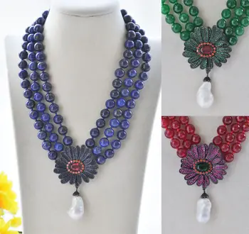 X0606 3Strands Faceted Stone lapis lazuli White keshi Pearl Necklace Heronsbill CZ
X0606 3Strands Faceted Stone lapis lazuli White keshi Pearl Necklace Heronsbill CZ