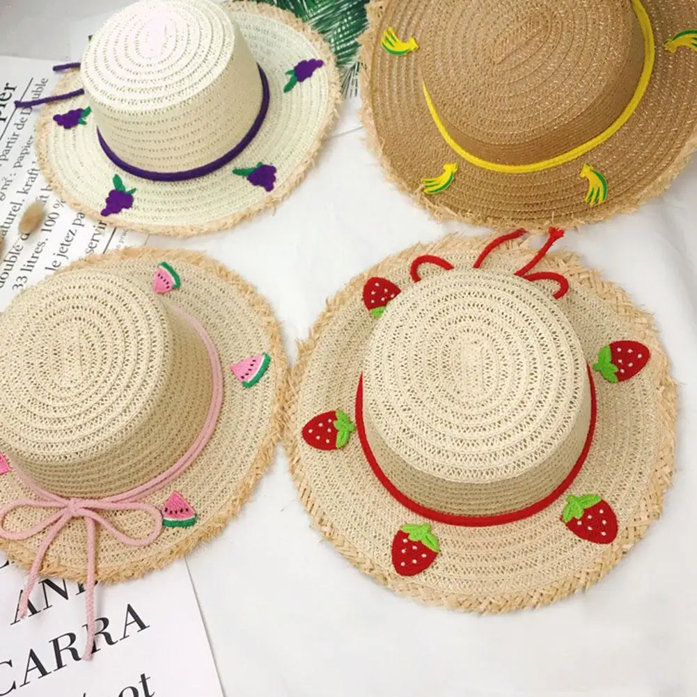Kids Fruit Strawberry Straw Hat Flat Edge Big Along Beach Hat Cartoon Adjustable Child Cute Sun Hat Child Visor Sunscreen Cap
Kids Fruit Strawberry Straw Hat Flat Edge Big Along Beach Hat Cartoon Adjustable Child Cute Sun Hat Child Visor Sunscreen Cap
