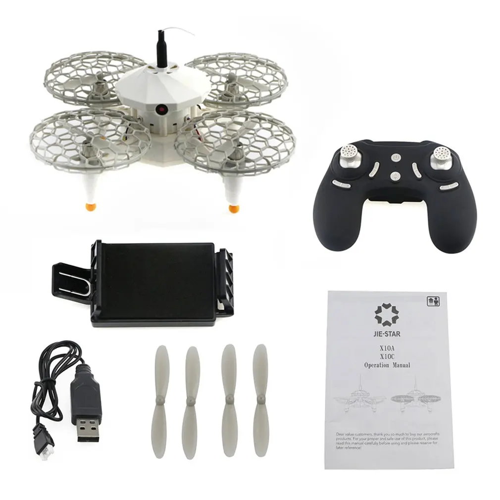 

JJRC X10C Folding RC drone with 30W Camera Remote Control Quadcopter WiFi FPV Headless Altitude Hold One-key Takeoff/Landing toy