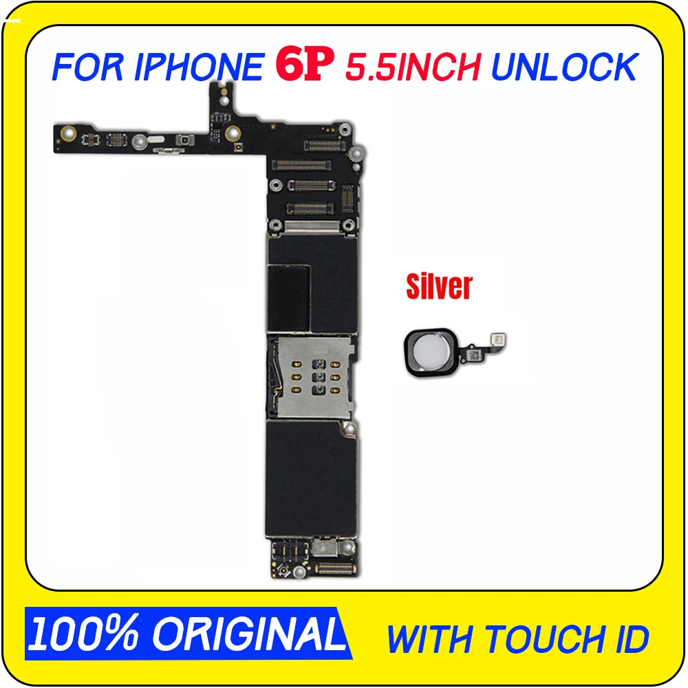 For iPhone 6 Plus 5.5inch Motherboard Unlock Mainboard With / NO Touch ID Full Function 100% Original IOS Installed Logic Board
For iPhone 6 Plus 5.5inch Motherboard Unlock Mainboard With / NO Touch ID Full Function 100% Original IOS Installed Logic Board