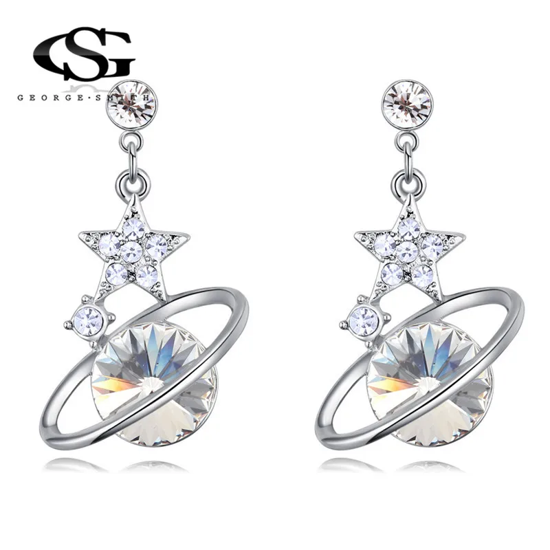 GS Crystals From Swarovski Drop Earrings For Women Universe Star Moon Stud Earrings Planet Pendientes Brincos Christmas Gifts R5
GS Crystals From Swarovski Drop Earrings For Women Universe Star Moon Stud Earrings Planet Pendientes Brincos Christmas Gifts R5