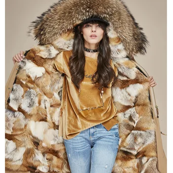 Jott Fashion Female Luxurious Real Fox Fur Lining X-Long Parka Large Raccoon Fur Hooded Military Women Winter Coat Women Jacket
Jott Fashion Female Luxurious Real Fox Fur Lining X-Long Parka Large Raccoon Fur Hooded Military Women Winter Coat Women Jacket