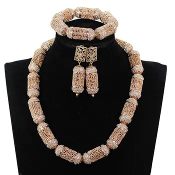 Gold/Silver Nigeria Wedding Beads Necklace Jewelry Set Fashion African Beads Handmade Jewelry Set Earrings Bracelet P84-11
Gold/Silver Nigeria Wedding Beads Necklace Jewelry Set Fashion African Beads Handmade Jewelry Set Earrings Bracelet P84-11